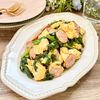 のりのり🐾🎀🤍の作ってみた!投稿(【魚肉ソーセージとほうれん草のオイマヨ卵ソテー】ご飯が進む！)