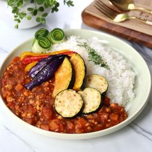子どもも爆食べ♡素揚げ野菜のキーマカレー