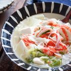 湯豆腐のカニカマあんかけ【#簡単 #ヘルシー #包丁不要】