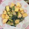 milkの作ってみた!投稿(じゃがいもと小松菜のめんつゆ・ごま炒め)