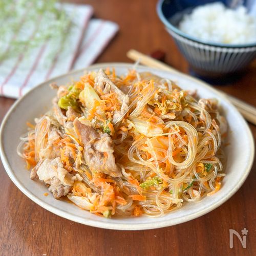 10分で完成！重ねて放置するだけ「白菜チャプチェ」