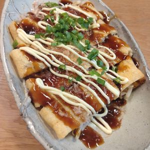 なべ円の作ってみた!投稿(激安すぎ♡最高おつまみ！『油揚げともやしのお好み風』)