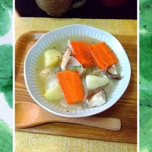 チョロリスの作ってみた!投稿(コンソメ不要！【ポトフ】鶏もも肉で作る♪やさしい味わいです。)