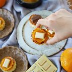 【アレンジレシピ簡単おやつ】オレンジ風味のホワイトチョコパイ
