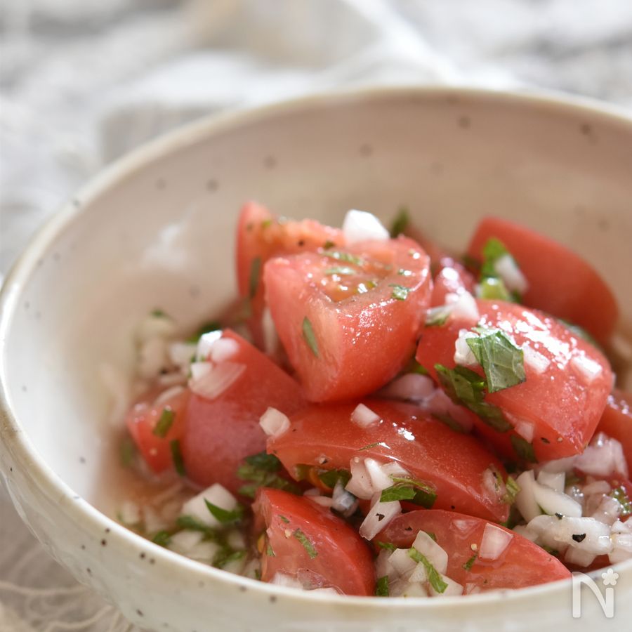 新玉ねぎとトマトのさっぱり大葉サラダ【作り置き】 by 鈴木美鈴 レシピサイト Nadia ナディア
