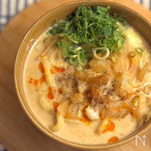 【豆乳×甜麺醤で作る】やみつき豆乳担々風うどん!