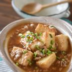 厚揚げ豆腐のそぼろあん