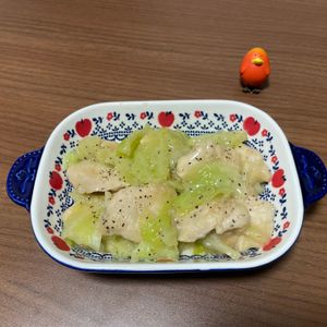 628087の作ってみた!投稿(【鶏キャベツうま塩とろみ炒め】食材2つ！早うまヘルシーおかず)