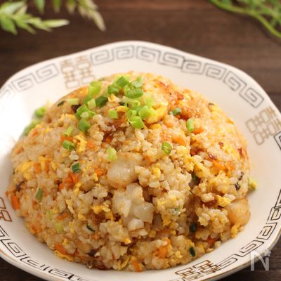 ぷりぷりエビ炒飯☆ピリ辛生姜風味