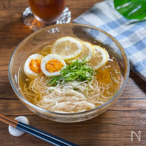 10分かんたん！　鶏ガラ醤油そうめん
