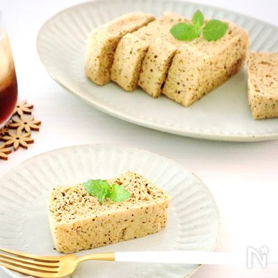 【5分で完成‼︎】低カロ低糖質♡ミルクティーおから蒸しパン
