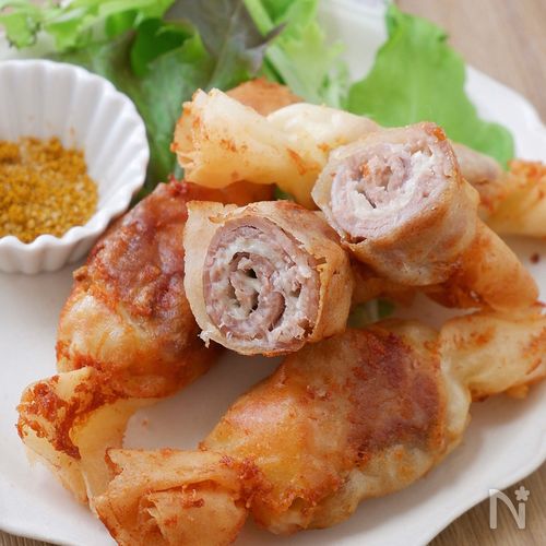 可愛すぎる〈豚バラチーズ春巻き〉とろ〜りチーズがたまらない！