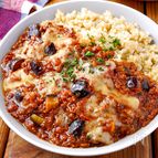 【チーズと茄子のキーマカレー】レンジで本格◎濃厚チーズ♡