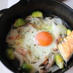 新玉ねぎの素ごもり卵