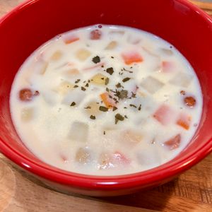 みりんの作ってみた!投稿(アサリのむき身で♪簡単クラムチャウダー)