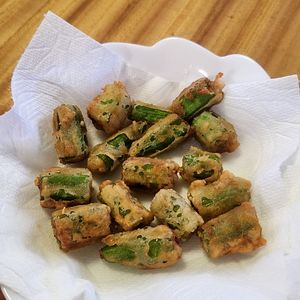 よもぎの作ってみた!投稿(【オクラの唐揚げ】まるでおやつ♡秒でなくなる!)