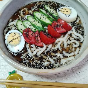 M＊Pの作ってみた!投稿(＊黒ごま味噌つゆの冷やしうどん＊)