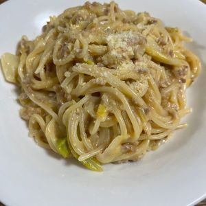 Ayaの作ってみた!投稿(鶏のトマト豆乳パスタ【ワンパンで4人前！】)