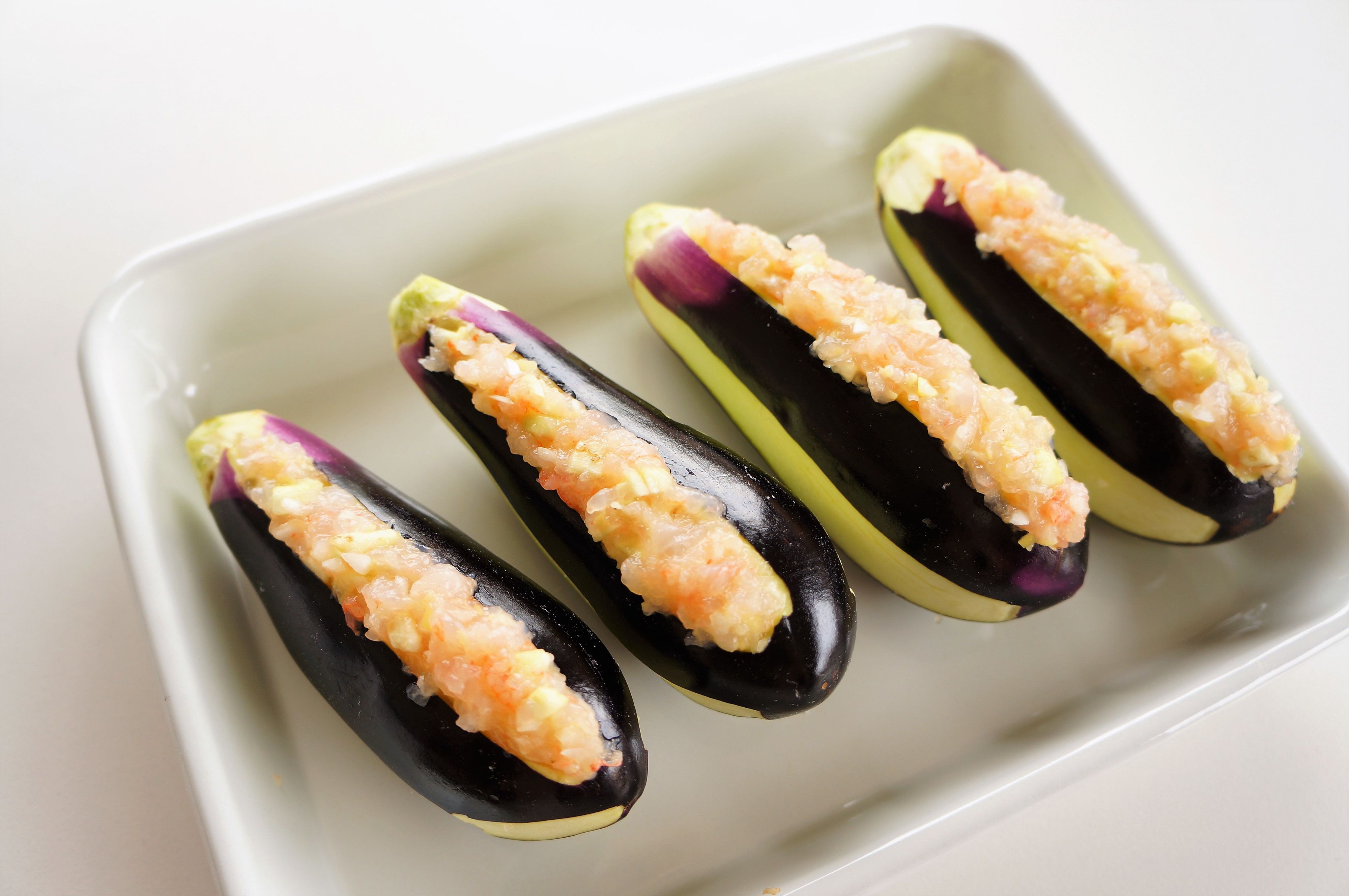 なすとえびミンチのレンジ蒸し | レシピサイトNadia