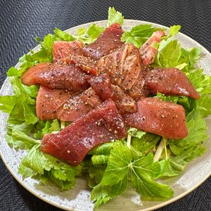 楽ラク手抜キッチン🐶🐾の作ってみた!投稿(簡単！切って漬けるだけ！マグロの漬けパッチョ)