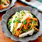 【豆苗とかまぼこのなめ茸和え】5分でできるあっさり副菜