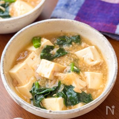 【豆腐と小松菜のとろとろツナ煮】すぐ出来るほっこり副菜♫