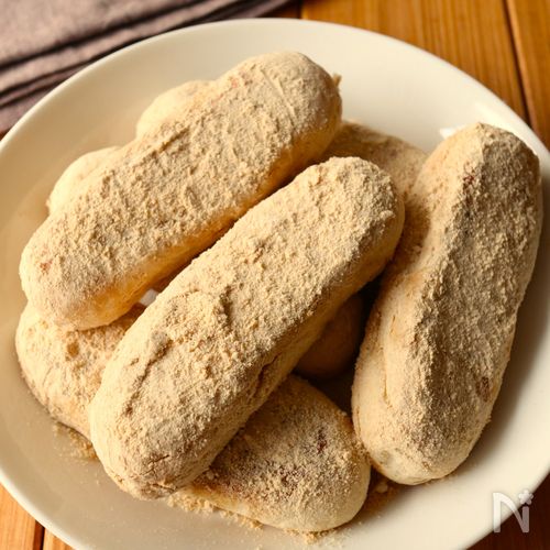 フライパン3分！【きな粉揚げパン】揚げ焼きでカリふわ♩