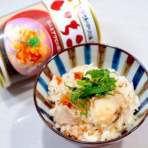 まゆの作ってみた!投稿(うにとあわびの旨みが詰まった、いちご煮炊き込みごはん)