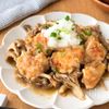 【鶏むね肉と舞茸のだしみぞれ煮】じゅわっと染みる味♡
