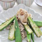 オクラと豚肉のサッパリ炒め