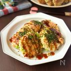 【春キャベツと豆腐で作る即席ミニお好み焼き】節約/カサマシ