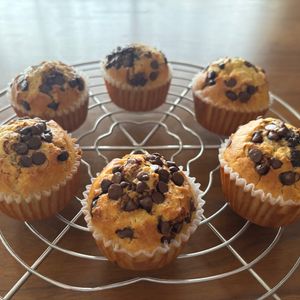 こむぎの作ってみた!投稿(米粉のチョコチップバナナマフィン)