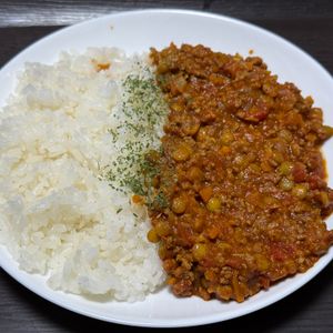 にゃばの作ってみた!投稿(レンズ豆のキーマカレー)