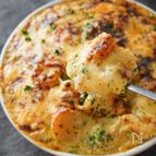 『海老ホタテカレードリア』フライパンひとつ！カレー粉で簡単♡