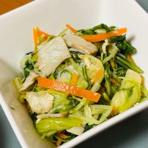 Kuの作ってみた!投稿(水菜の中華風煮浸し【作りおき】)