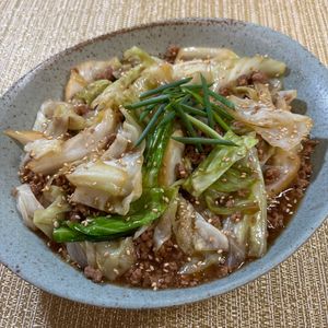 楽ラク手抜キッチン🐶🐾の作ってみた!投稿(シャキとろ食感♪【豚ひき肉とキャベツの簡単甘辛あん】)
