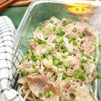 レンジで6分！ごま油香る豚こまともやしのレンジ蒸し