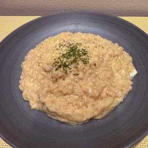 金の作ってみた!投稿(とろとろ卵の中華風チーズ粥。)