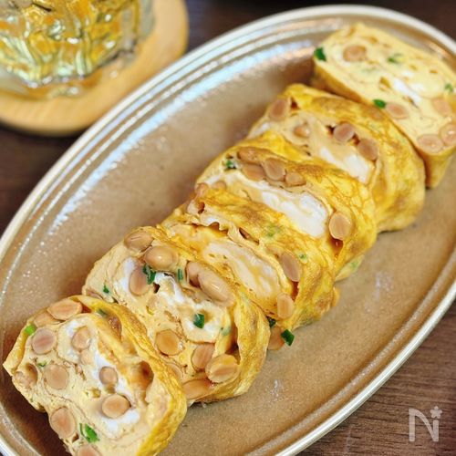 【納豆とネギの卵焼き】おつまみや朝ごはんの一品にも嬉しい♡