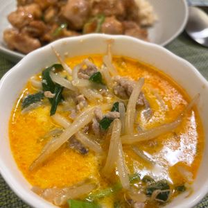 みっさキッチンの作ってみた!投稿(【こく旨♡もやしの豆乳ごまみそ担々スープ】飲みほす絶品スープ)