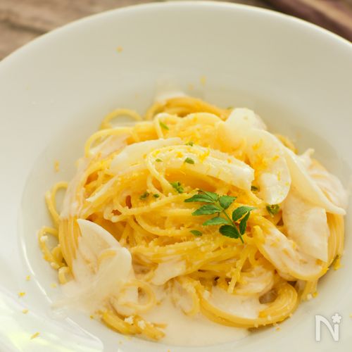 初夏のクリームパスタ