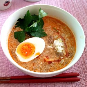 RIOの作ってみた!投稿(豆乳担々麺│練りごま不要！とろ～り濃厚スープ＆ピリ辛肉そぼろ)