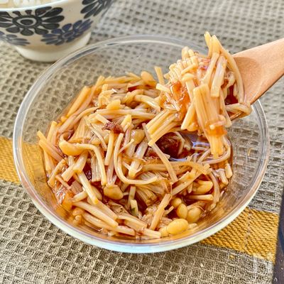 レンジで一発!『梅おかかなめたけ』ご飯泥棒♡