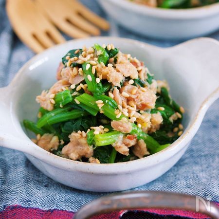 旨味 栄養満点 ほうれん草とツナのコクうま ごま味噌あえ By ｙｕｕ レシピサイト Nadia ナディア プロの料理家のおいしいレシピ