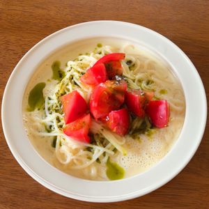 みわの作ってみた!投稿(とろ～ん💛濃厚クリーミーバジルそうめん)