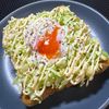楽ラク手抜キッチン🐶🐾の作ってみた!投稿(キャベツと卵のカレーマヨトースト)