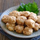 レンジで簡単！！もちもちしっとり鶏団子蒸し【包丁不要】