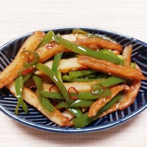 よっこの作ってみた!投稿(レンジで5分！【さつまあげとピーマンの甘辛きんぴら】)