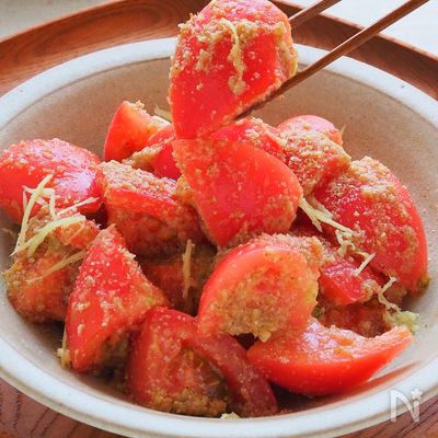 簡単すぐでき副菜！「トマトのごま和え」