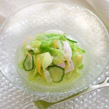 「レタスのしんなりサラダ」冷製スープ仕立て